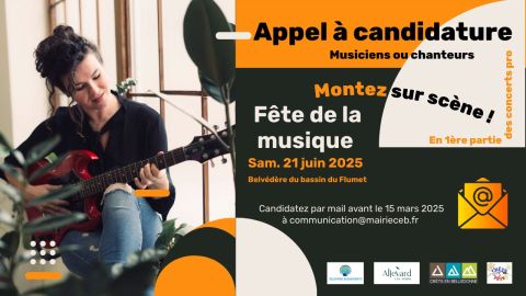 Appel à candidature pour la fête de la musique 2025