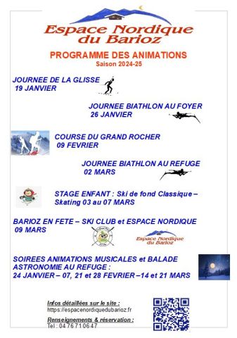 Programme de l'Espace Nordique du Barioz