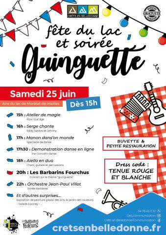 Affiche fête du lac et soirée guinguette