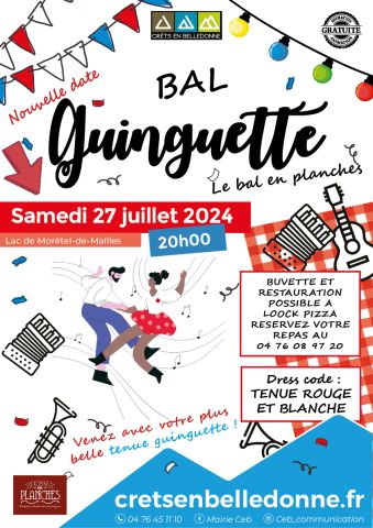 Bal guinguette gratuit samedi 27 juillet 2024 à Morêtel-de-Mailles