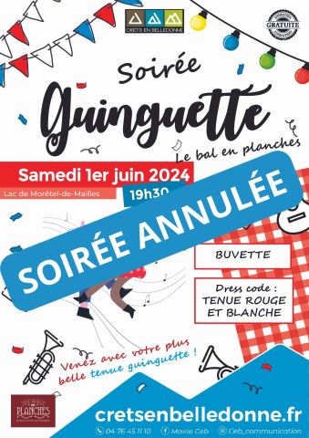 Annulation soirée guinguette du 1er juin 2024