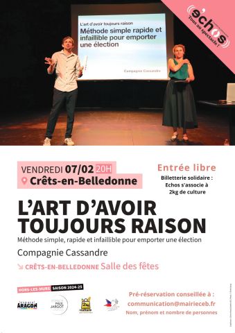 Théâtre l'art d'avoir toujours raison