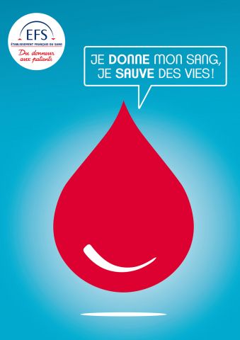 Affiche Don du sang je sauve une vie