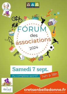 Forum des associations 7 septembre 2024 à Crêts en Belledonne